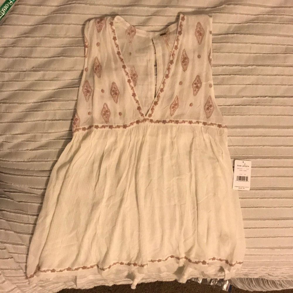 FREE PEOPLE Diamond Embroidered Babydoll Tank - Picture 5 of 8